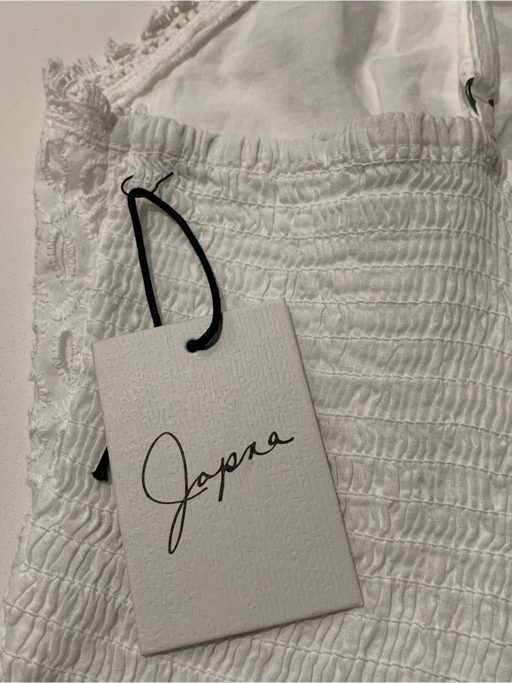 NWT Japna White Eyelet Lace Peplum Cami Top, Cottagecore, XL - Picture 10 of 11